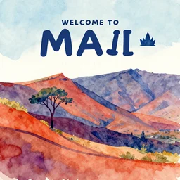 welcome to maui national park! vibrant tourist poster, minimalism, tourism, rich color palate, watercolors, trending on artstation