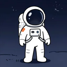 an astronaut with a jet pack, cartoon drawing by tom gauld, trending on artstation