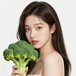 the portrait of an unbelievably beautiful, elegant, sexy, and sophicated young korean instagram model partially made of broccoli, an ultrafine detailed illustration by james jean, intricate linework, bright colors, final fantasy, behance contest winner, vanitas, angular, altermodern, unreal engine 5 highly rendered, global illumination, radiant light, detailed and intricate environment