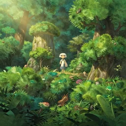 several natural biomes blend together here in a chaotic way, studio ghibli, pixar and disney animation, sharp, rendered in unreal engine 5, bloom, dramatic lighting