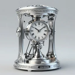 time machine, silver mechanical fantasy, intricate, elegant, highly detailed, digital painting, concept art, smooth, sharp focus, illustration, divine realm of gods, realistic cinematic style, filmed in 70mm, volumetric lighting, octane render, photographic, concept art, artist Leonardo DaVinci, unreal engine 8k