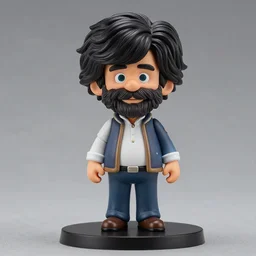 Bob Ross, An anime Nendoroid of Bob Ross, figurine, detailed product photo