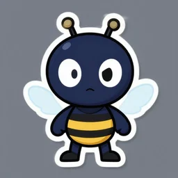 cute miss mascot aa © romite aa © romite venomoth super hero sticker art, cronobreaker, beeple game icon