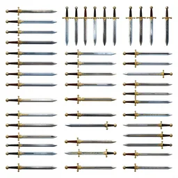swords, game assets, sprite sheet, rpg swords, tabletop game props, full page grid sprite sheet, game assets, asset sheet, sprite sheet, in the style of ArtGerm, Andreas Rocha, Atey Ghailan, Arkhip Kuindzhi