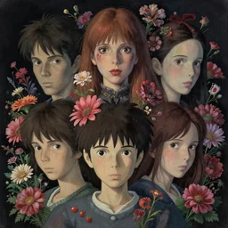 portrait, nightmare anomalies, flowers by miyazaki, kenneth blom, mental alchemy, james jean, pablo amaringo, naudline pierre, contemporary art, hyper detailed