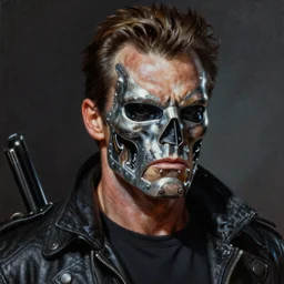 ultra realistic portrait painting of tom selleck as the terminator, art by frank frazetta, 4 k, ultra realistic, highly detailed, epic lighting
