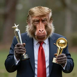 donald trump as a baboon, photorealistic, 8k, award winning, octane render