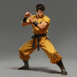 full body concept art of martial artist in the style of Jean Giraud in the style of Frank Frazetta in the style of akira toriyama trending on artstation deviantart Pinterest detailed realistic High Resolution HD 8k in color