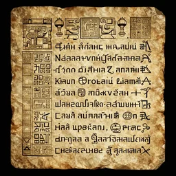 Illustration of a System Shock 2 screenshot in an ancient Mayan codex