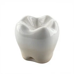 ceramic crown, clean 3d render, octane render, isolated on a pure white background, centered, entire object in frame, sharp focus, soft studio lighting