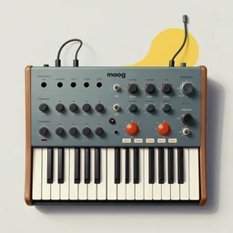 moog modular synthesizer, asymmetrical, Organic Painting , Matte Painting,  hard edges, by Sachin Teng:4