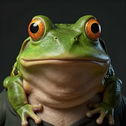 hyperrealistic mixed media image of info wars alex jones looks like a ( ( ( ( ( bullfrog ) ) ) ) ), stunning 3 d render inspired art by xiang duan and thomas eakes and greg rutkowski, perfect facial symmetry, hyper realistic texture, dim volumetric cinematic lighting, 8 k octane render, post - processing, masterpiece,