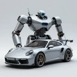 concept art of porsche that can transform into a robot, 3 d - concept, model, 4 k, unreal engine 5
