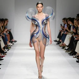 iris van herpen spring 2 0 2 5 couture kinetic infinite designs, expert composition, professional retouch, editorial photography