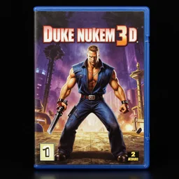 duke nukem 3 d atari 2 6 0 0 game box art