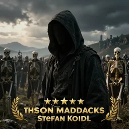 a hooded figure, with a skeleton army, hd, by anson maddocks, stefan koidl