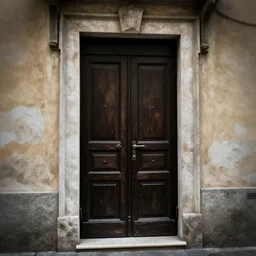 the door to darkness from kingdom hearts in italy, digital photography, highly detailed, panning shot