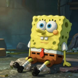 bob sponge in elden ring, cinematic, cut-scene, ps5
