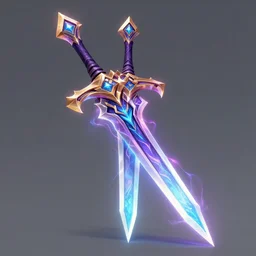 gratsword, made of energy, science fiction, fantasy, d & d, magic item, glowing, vibrant, sharp colors, concept art