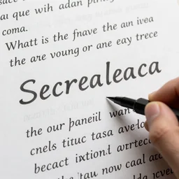 a secret language written on a paper