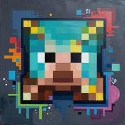 Minecraft Profile Picture by Sachin Teng, asymmetrical, Organic Painting , Matte Painting,  geometric shapes, hard edges, graffiti, street art,:2 by Sachin Teng:4