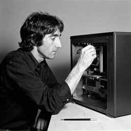 John Lennon building a pc