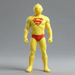 full body view of a lemon superman by Marvel, cgisociety, octane render