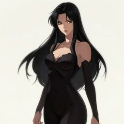 dark goddess fullbody pose, beautiful face, highly detailed, yoshitaka amano, artstation, soft light, sharp focus, illustration, character design,