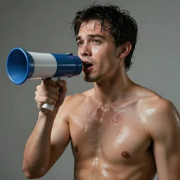 the typical reddit moderator, sweaty loser moron trolling people on the internet from their mother's basement fact - checking you with a digital airhorn looking extremely sweaty and out of shape
