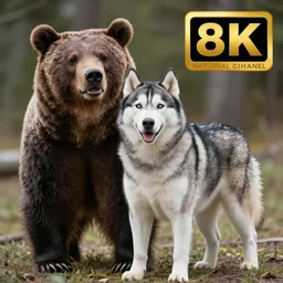 a hybrid between a husky dog and a bear, photography, award winning, national geographic channel, discovery channel, 8 k