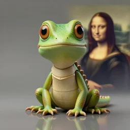 cute lizard animal as a doll, artdoll, portrait by greg hildebrandt, studio lighting, muted colors, by terry richardson, by leonardo davinci, by beeple, ultrarelistic, extreme detail, reflections, trending on artstation, 8 k