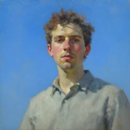 mr. blue sky, oil painting