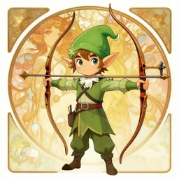 an adorable elf archer by krenz cushart, artgerm, alphonse mucha, akihiko yoshida