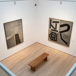 modern art, museum artwork, top view