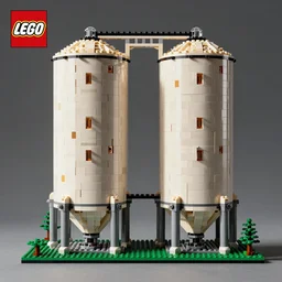 a silo made of lego