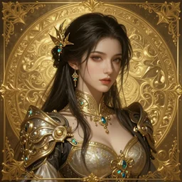 portrait of a beautiful 20-year-old woman, Dark Souls 3 themed, in style of Valentin Serov, in style of Ruan Jia, insanely detailed and intricate, golden ratio, elegant, ornate, luxury, elite, matte painting, cinematic, cgsociety, James jean, Brian froud, ross tran, Laputa