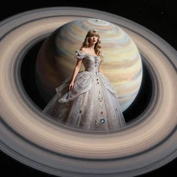 taylor swift as a princess of saturn planetary rings, intricate, elegant, highly detailed, digital painting, artstation, concept art, smooth, sharp focus, illustration, art by frank frazetta, william mortensen, arny freytag