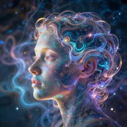 patterns of light, shade and color that infiltrate the mind with cosmic energy to imbue thought with fluid new creativity
