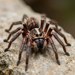 incredibly realistic, too detailed fullbody of sulley jumping spider, octane render, bump mapping, macro image, global illumination, 8 k, bokeh, enki bilal, yuji himukai, jen zee, mohrbacher