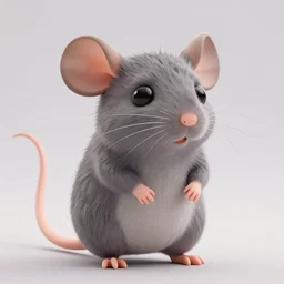 female furry mini cute style, character adoptable, highly detailed, rendered, ray - tracing, cgi animated, 3 d demo reel avatar, style of maple story and zootopia, maple story rat girl, grey rat, soft shade, soft lighting