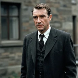 film still of Sean Connery as Oskar Schindler in Schindler's List, 4k