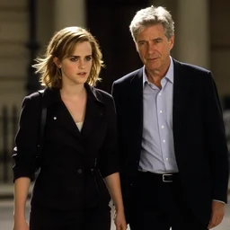 emma watson and richard gere as mr and mrs smith, movie still, action, high contrast, dramatic lighting