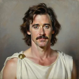 jim carrey as a greek god, portrait, oil painting
