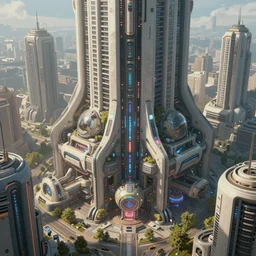 detailed an intricate detail of a city in the metaverse,futuristic technology, highly detailed, digital painting, artstation, concept art, smooth, sharp focus