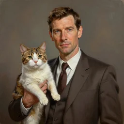 prompt : spock as a cat by danny flynn and james gurney, detailed painting, octane render, 8 k 3 d,
