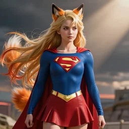 supergirl as a super saiyan fox