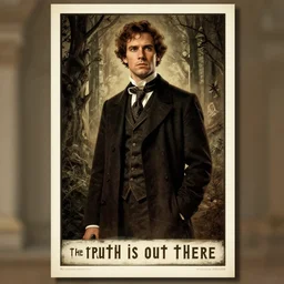 victorian - era style. the truth is out there. poster from the x - file. epic designed by john alvin