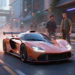 a sport car in mass effect. len blur, depth unfocused. art by ismail inceoglu, filip hodas, and pixar.