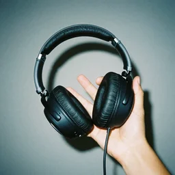 turning the beat up to 1 1, shaky photo, hand in the air, headphones