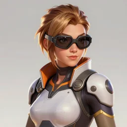 portrait new female protagonist in overwatch, prepare for battle, highly detailed, tactical eyepiece, perseverance, highly detailed, digital painting, artstation, concept art, sharp focus, golden ratio, smooth, octane render, artstation, by artgerm, ghibly, disney, pixar, dreamworks